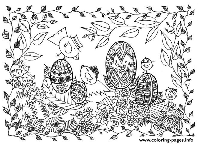 Adult Zen Anti Stress Easter Eggs By Leen Margot  coloring